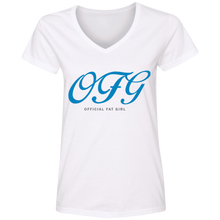 Load image into Gallery viewer, OFG Ladies&#39; V-Neck T-Shirt
