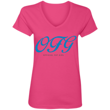Load image into Gallery viewer, OFG Ladies&#39; V-Neck T-Shirt