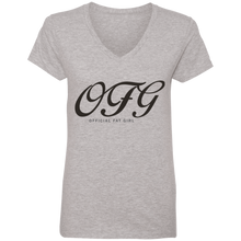 Load image into Gallery viewer, OFG Ladies&#39; V-Neck T-Shirt