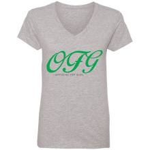 Load image into Gallery viewer, OFG Ladies&#39; V-Neck T-Shirt