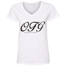Load image into Gallery viewer, OFG Ladies&#39; V-Neck T-Shirt