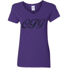 Load image into Gallery viewer, OFG Ladies&#39; 5.3 oz. V-Neck T-Shirt