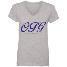 Load image into Gallery viewer, OFG Ladies&#39; V-Neck T-Shirt