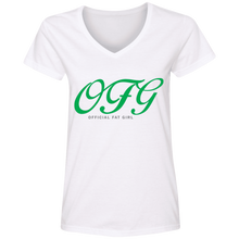 Load image into Gallery viewer, OFG Ladies&#39; V-Neck T-Shirt