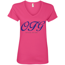 Load image into Gallery viewer, Purple OFG V-Neck T-Shirt