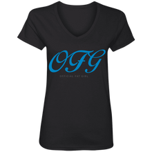 Load image into Gallery viewer, OFG Ladies&#39; V-Neck T-Shirt