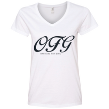 Load image into Gallery viewer, Black OFG V-Neck T-Shirt