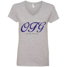 Load image into Gallery viewer, Purple OFG V-Neck T-Shirt