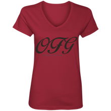 Load image into Gallery viewer, OFG Ladies&#39; V-Neck T-Shirt