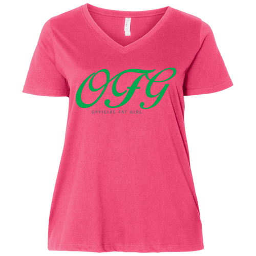OFG  Ladies' Curvy V-Neck T-Shirt