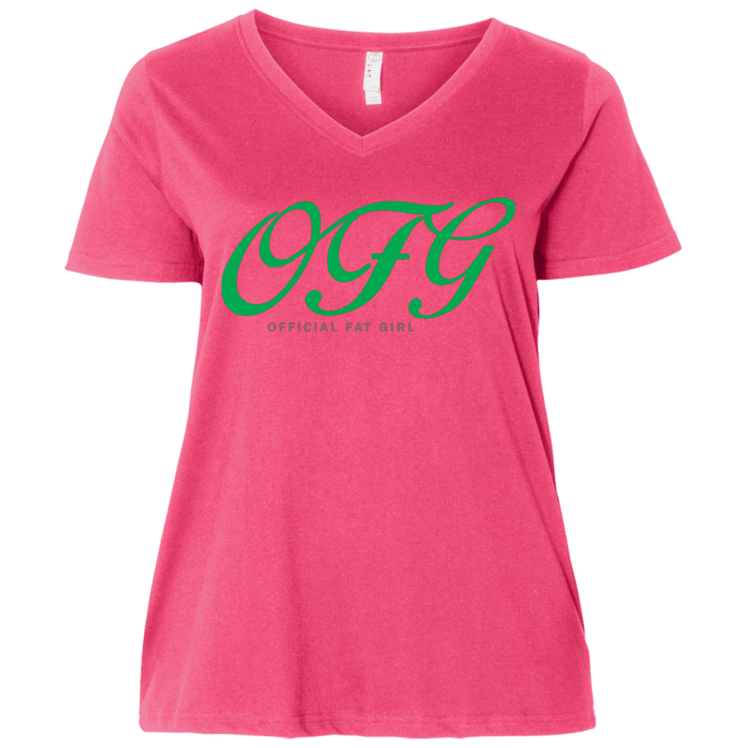 OFG  Ladies' Curvy V-Neck T-Shirt
