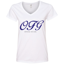 Load image into Gallery viewer, Purple OFG V-Neck T-Shirt