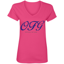 Load image into Gallery viewer, OFG Ladies&#39; V-Neck T-Shirt