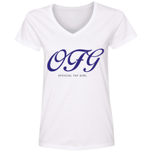 Load image into Gallery viewer, OFG Ladies&#39; V-Neck T-Shirt
